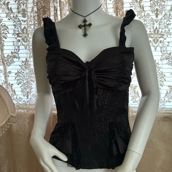 vintage 90s gothic bustier top - Picture 2 of 5